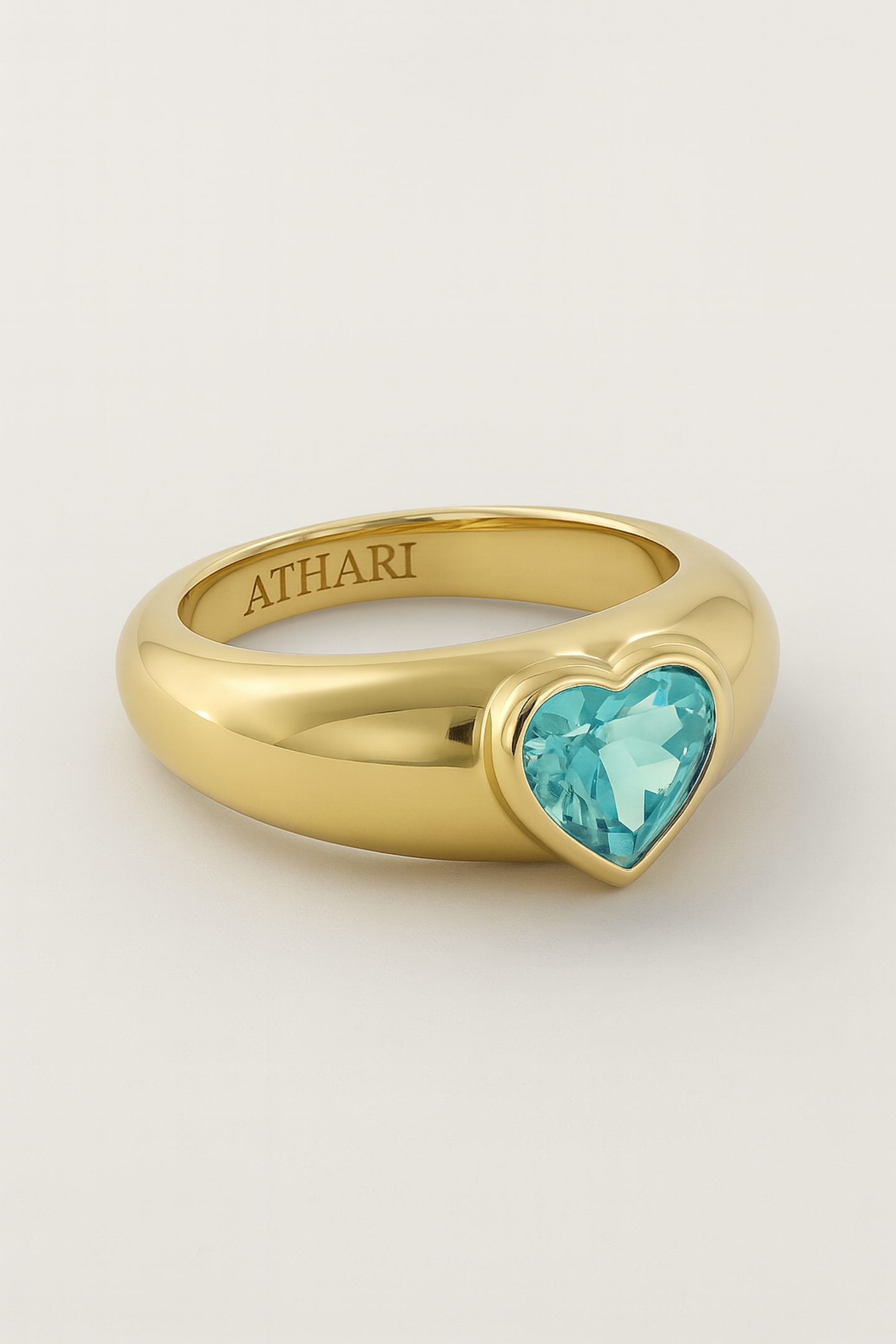 BIRTHSTONE HEART RING